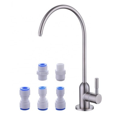 High Quality 304 Stainless Steel Brushed Kitchen Sink Reverse Osmosis Filter Lead-Free Drinking Purifier Ro Water Faucet